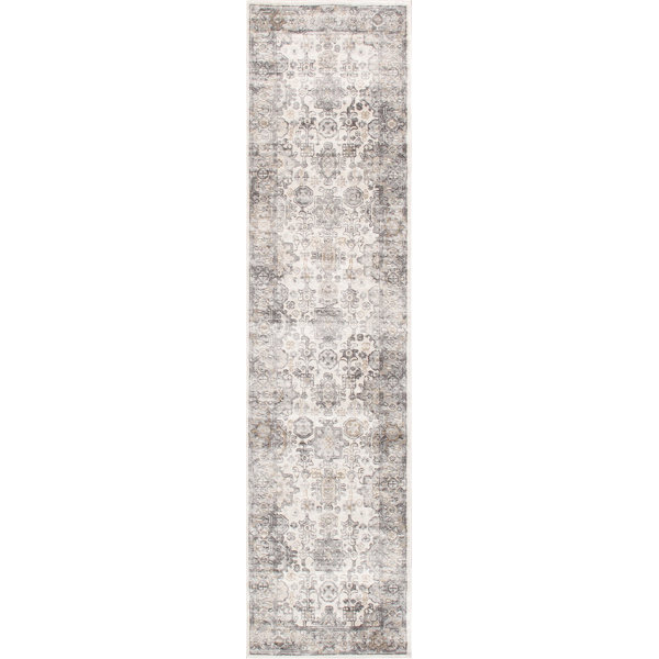 Pasargad Amadeus Power Loom Oriental Area Rug in Ivory/Gray & Reviews